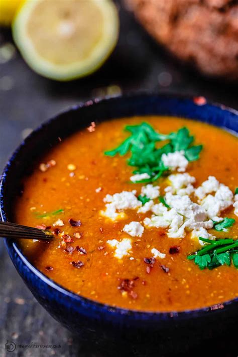 easy-greek-red-lentil-soup-the-mediterranean-dish image