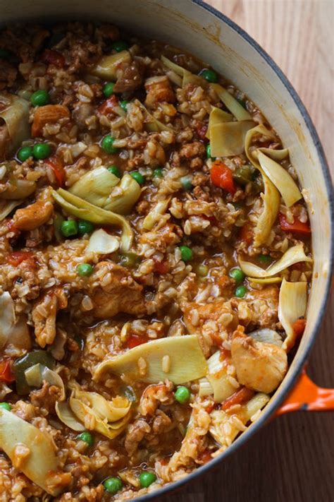 simple-chicken-and-sausage-paella-eat-live-run image
