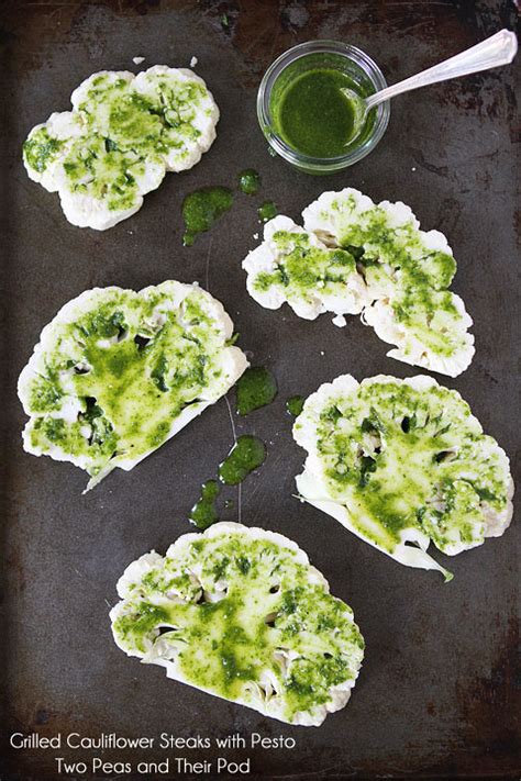 grilled-cauliflower-steaks-with-pesto-two-peas image