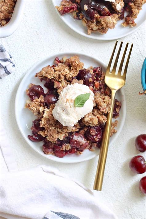 easy-healthy-cherry-crisp-only-8-ingredients image