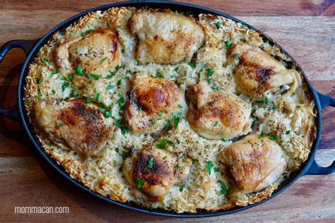 oven-baked-chicken-and-rice-casserole-recipe-momma-can image