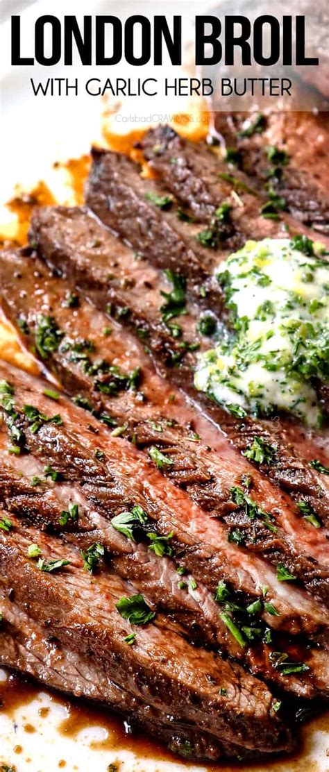 london-broil-with-herb-butter-juicy-tender-flavorful image