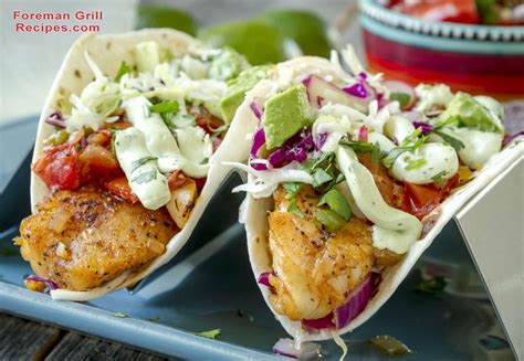 easy-grilled-cod-fish-tacos-george-foreman-grill image