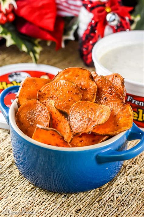 homemade-baked-sweet-potato-chips-recipe-flavor image