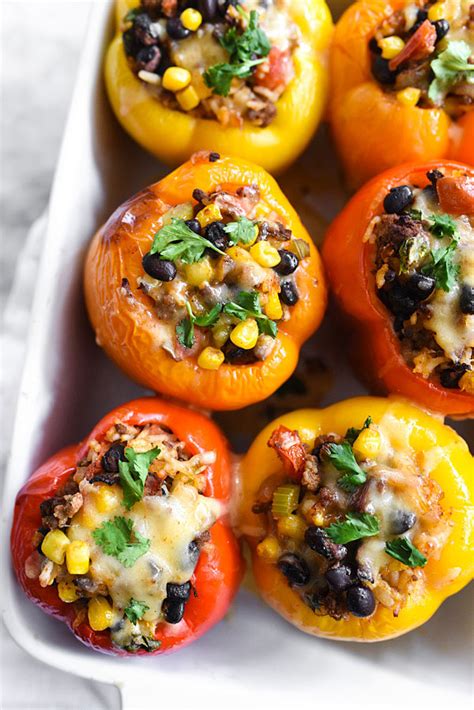 southwestern-stuffed-bell-peppers-foodiecrushcom image