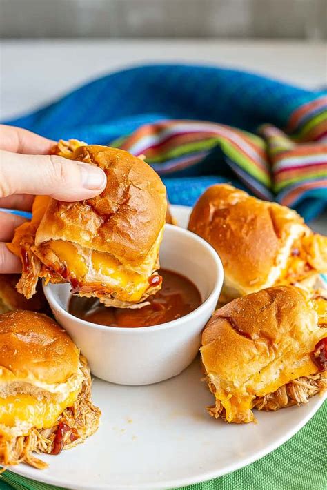 baked-bbq-chicken-sliders-family-food-on-the-table image
