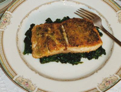falafel-crusted-salmon-on-a-bed-of-spinach-recipe-on-food52 image