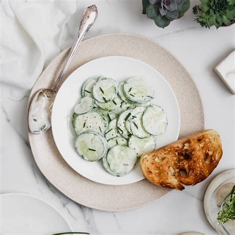 cucumber-salad-with-sour-cream-chives-flour-dusted image