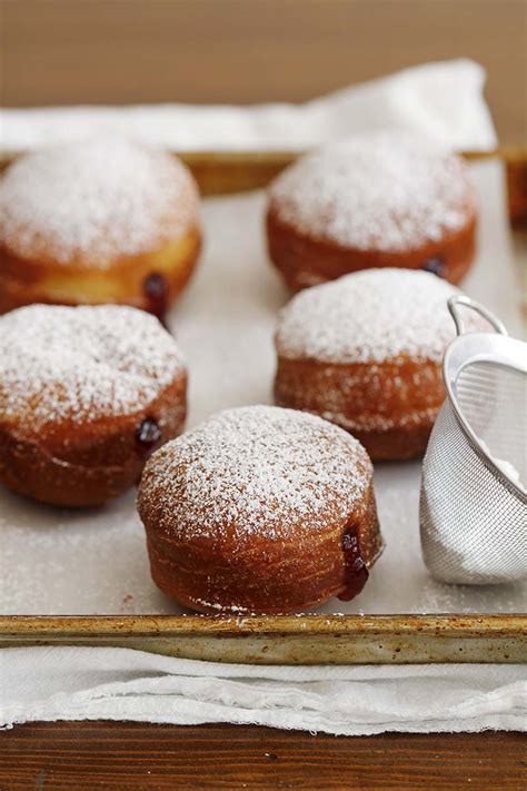 brioche-doughnuts-with-blackberry-jam-filling-red image