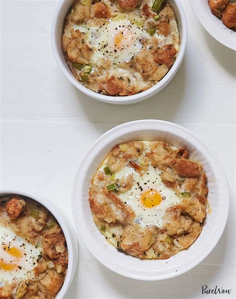 thanksgiving-leftovers-eggs-baked-with-stuffing image