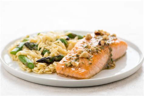 salmon-with-hazelnut-brown-butter-sauce image