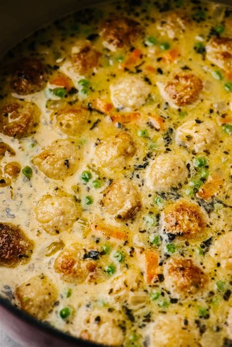 creamy-chicken-meatball-soup-our-salty-kitchen image