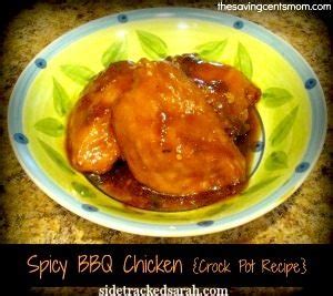 spicy-bbq-chicken-crock-pot-recipe-sidetracked-sarah image