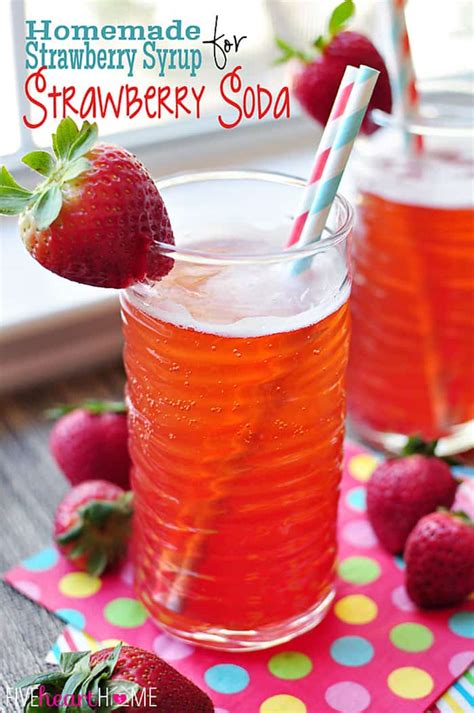 strawberry-syrup-for-strawberry-soda-fivehearthome image