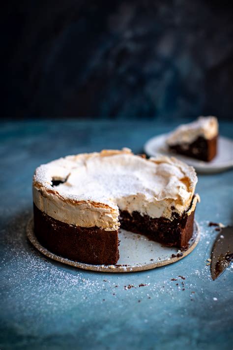 meringue-snow-capped-chocolate-brownie-cake-donal image