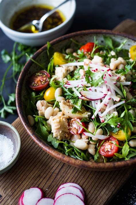 tuscan-tuna-salad-with-arugula-white-beans-feasting image