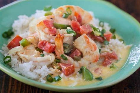 coconut-curry-shrimp-with-coconut-rice-steamy image