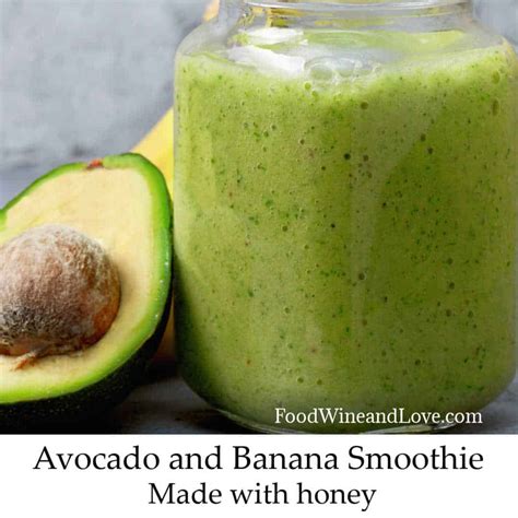 avocado-banana-smoothie-made-with-honey-food image