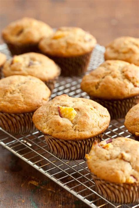 quick-and-easy-nectarine-muffins-recipe-pinch-my-salt image