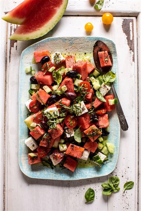 greek-watermelon-feta-salad-with-basil-vinaigrette image