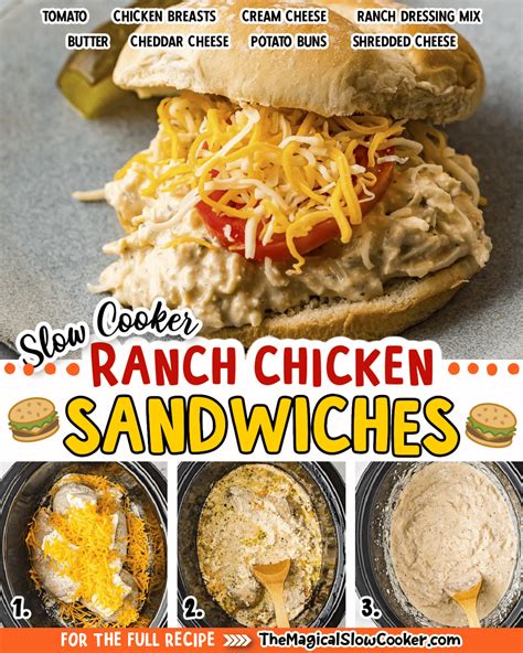 slow-cooker-ranch-chicken-sandwiches image