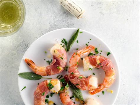 wine-and-prosciutto-wrapped-shrimp-with-sage-garlic image