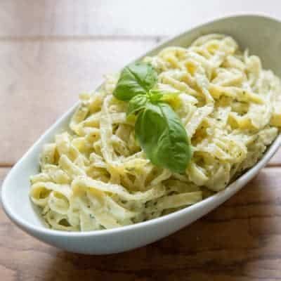 the-best-creamy-pesto-pasta-tastes-lovely image