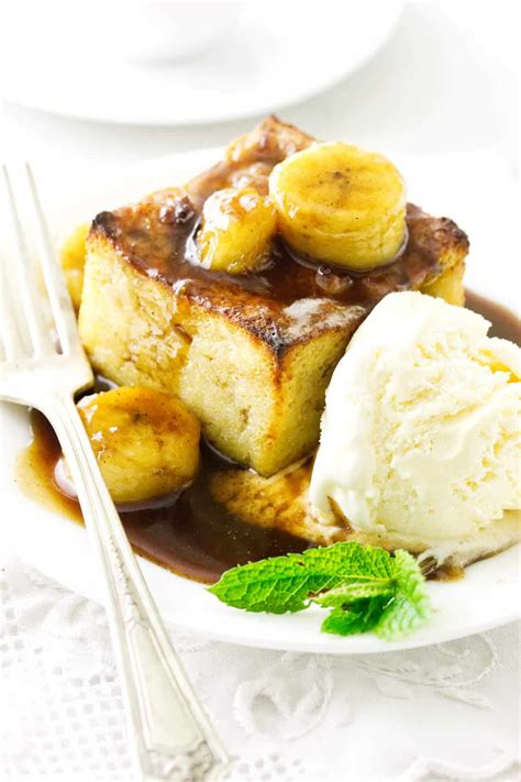 bananas-foster-bread-pudding-with-rum-sauce-savor image
