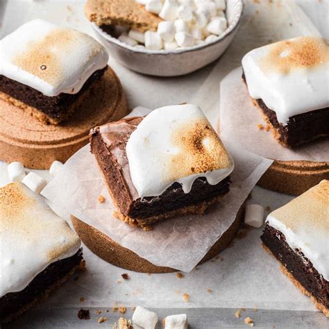 fudgy-smores-brownies-with-marshmallow-fluff image