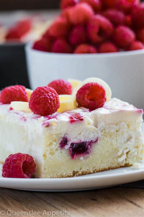 white-chocolate-raspberry-poke-cake image