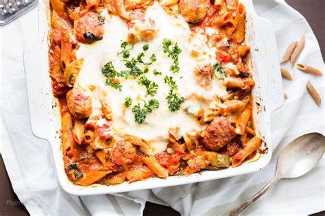 spinach-and-meatball-pasta-casserole-plating-pixels image