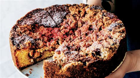 strawberry-almond-cornmeal-cake-recipe-bon-apptit image