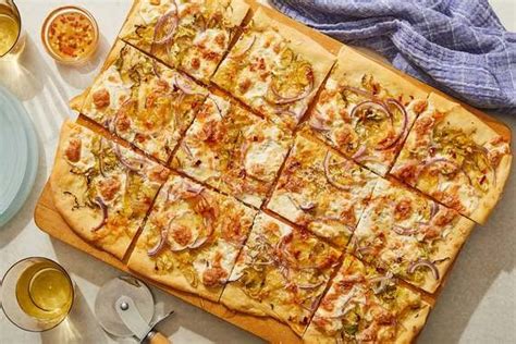 three-cheese-flatbread-with-brussels-sprouts-hot image