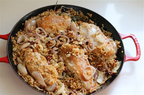 skillet-chicken-with-israeli-couscous-lemon-and image