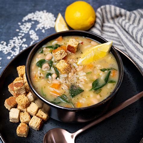 vegan-lemon-rice-soup-skinny-spatula image