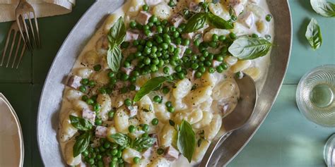 creamy-baked-gnocchi-with-ham-and-peas-delish image