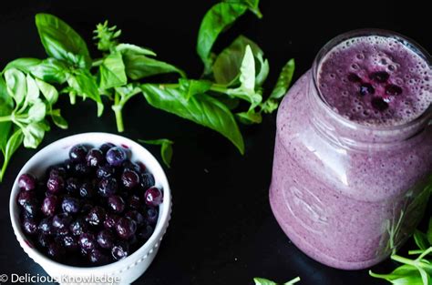 blueberry-basil-smoothie-delish-knowledge image