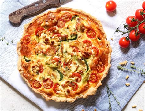 courgette-quiche-with-cherry-tomatoes-feta-the image