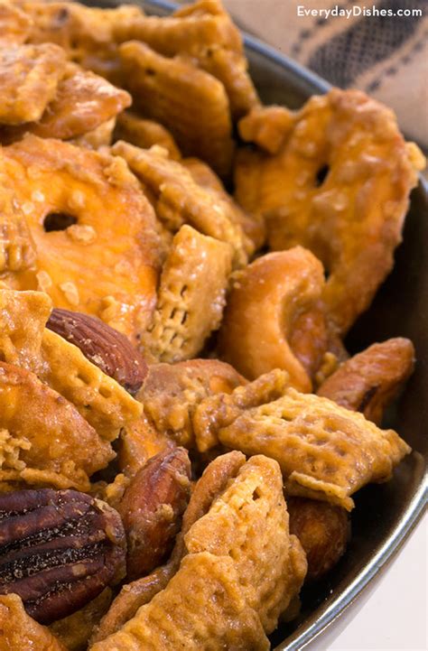 ridiculously-addicting-toffee-chex-mix-recipe-everyday-dishes image