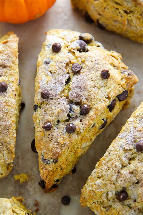 chocolate-chip-pumpkin-scones-baker-by-nature image