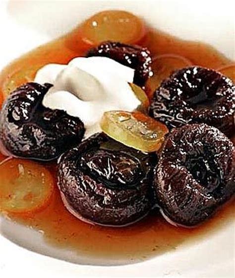 recipe-earl-grey-tea-poached-prunes-with-glazed-kumquats image