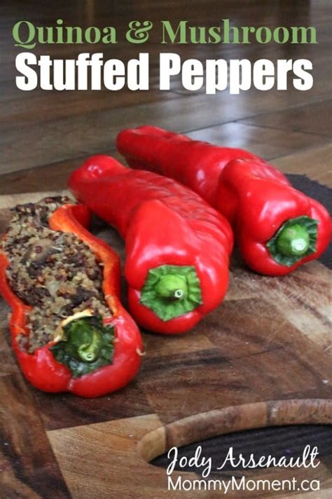quinoa-mushroom-stuffed-peppers-mommy image