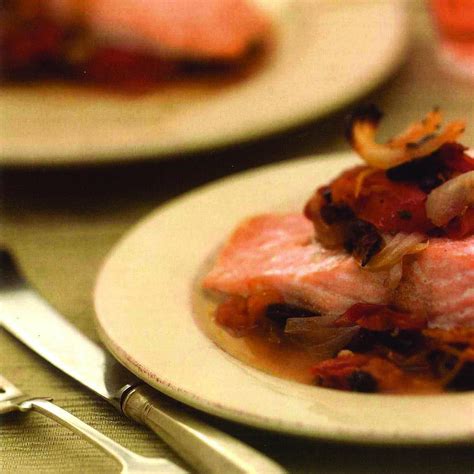 salmon-roasted-with-tomatoes-olives image