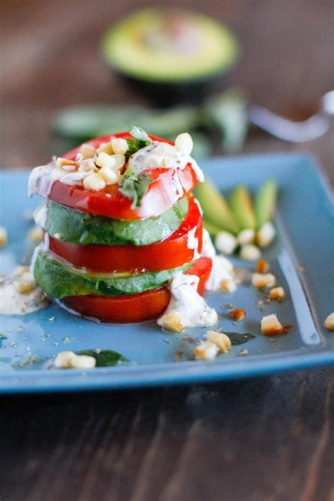 tomato-stack-salad-with-corn-and-avocado-stephie image