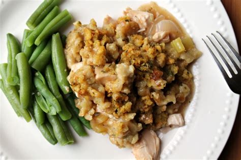 chicken-and-stuffing-casserole-foody-schmoody-blog image