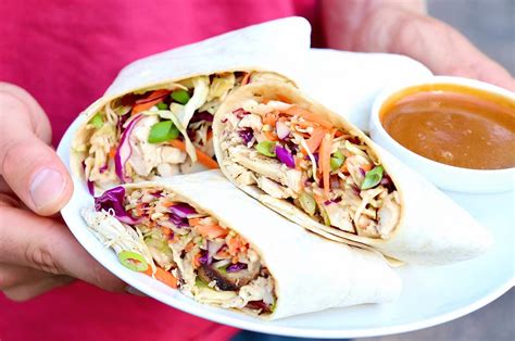 crunchy-chicken-wraps-with-peanut-dressing-the image