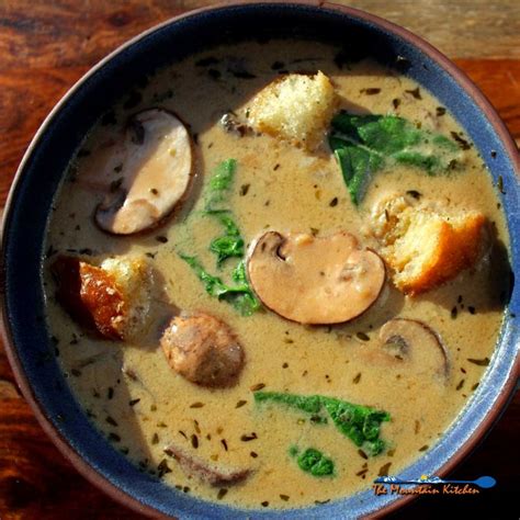 mushroom-spinach-soup-a-meatless-monday image