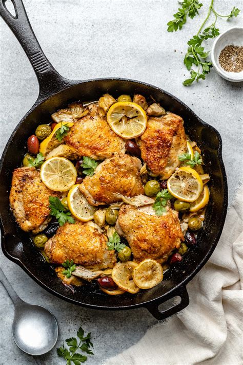 one-pan-greek-chicken-with-artichokes-and-olives image
