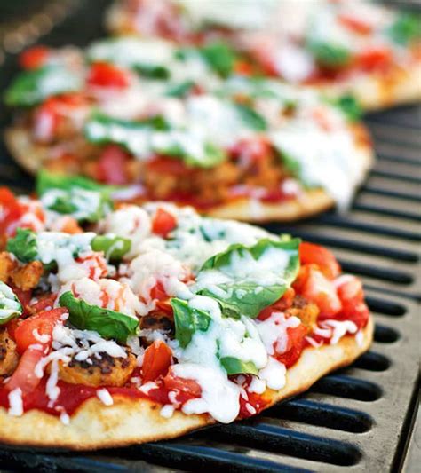 grilled-chicken-sausage-spinach-and-mozzarella-pizza image