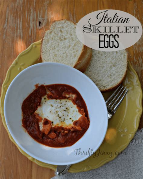 italian-skillet-eggs-recipe-thrifty-jinxy image